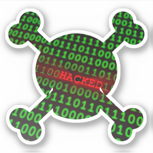 gehackt aufkleber (Vorderseite)