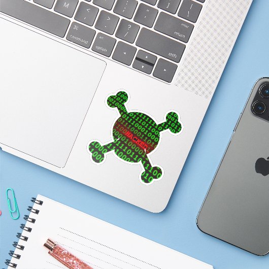 gehackt aufkleber (Laptop mit iPhone)