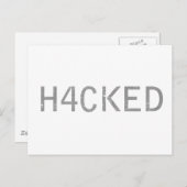 gehackt postkarte (Vorne/Hinten)