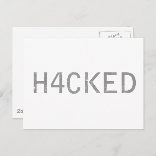 gehackt postkarte (Vorne/Hinten)