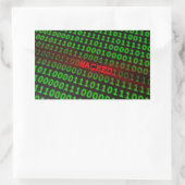 gehackt rechteckiger aufkleber (Tasche)