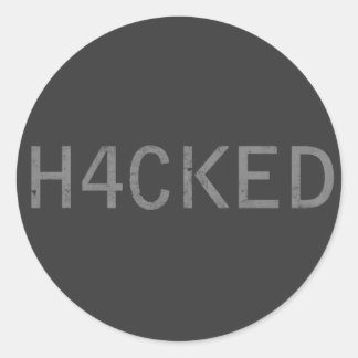 gehackt runder aufkleber