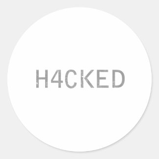gehackt runder aufkleber