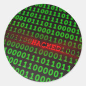 gehackt runder aufkleber (Vorderseite)