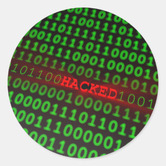 gehackt runder aufkleber