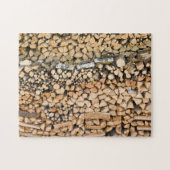 Gehacktes Holz auf einem Puzzlen des Stapels Puzzle (Horizontal)