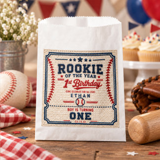 Gehäkelt Baseball-Ticket 1. Geburtstag Baby Junge  Geschenktütchen