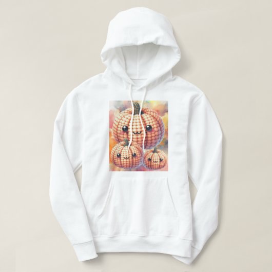 Gehäkelt Süßer Kürbis Hoodie (Design vorne)