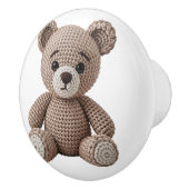 Gehäkelt Teddybär Keramikknauf (Rechts)