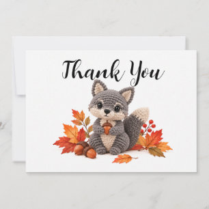 Gehäkelt Wolf Herbst Dankeschön Mitteilungskarte