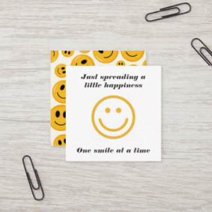 Gehäkelte Smiley-Karten zum Verteilen von Glück un Quadratische Visitenkarte