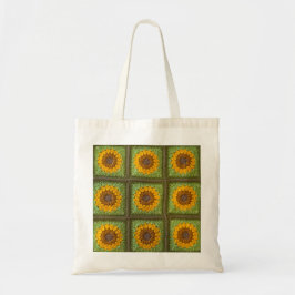Gehäkelte Sonnenblumen-Tasche Tragetasche