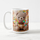 Gehäkelter Teddybär mit S'more personalisiert Kaffeetasse (Links)