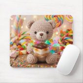 Gehäkelter Teddybär mit S'more Whimsical Mousepad (Mit Mouse)