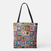 Gehäkeltes Großmutter-Quadrat-Muster Tasche (Rückseite)