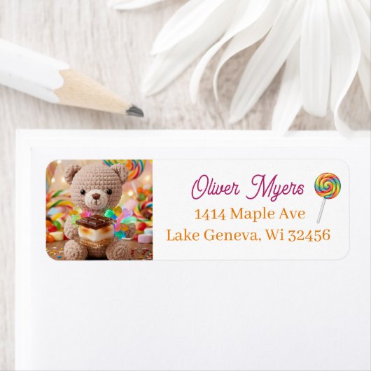 Gehäkkelter Teddybär mit S'more personalisiert (Insitu)