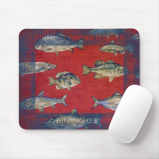 Gehakt auf Fischen Mousepad (Mit Mouse)