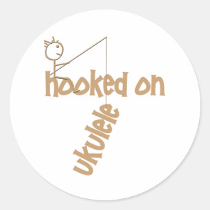 Gehakt auf Ukulele Runder Aufkleber