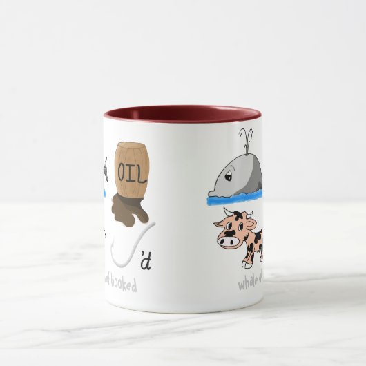 Gehakter Spaßslogan des Wal-Öls Rindfleisch Tasse (Zentrum)