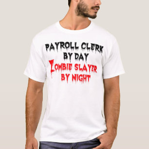 Gehaltsleiter am Tag Zombie Slayer by Night T-Shirt