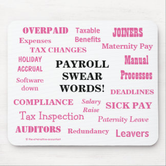 Gehaltsliste Swear Words Funny Payroll Worte Gesch Mousepad