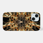Gehäuse-Abdeckung für Schwarz- und Gold-Handys iPhone 15 Hülle (Rückseite (Horizontal))