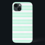 Gehäuse Aqua Stripe iPhone 13 Hülle<br><div class="desc">Einfaches,  stilvolles Design mit hübschen pastellfarbenen Streifen in zwei Blau- und Weiß-Tönen. Ein individuell anpassbares Design für Sie,  um mit Ihrem eigenen Text,  Bildern und Ideen zu personalisieren. Ein originales digitales Kunstbild von QuirkyChic.</div>