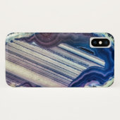Gehäuse aus Mineralsteinen, blau und weiß Case-Mate iPhone Hülle (Rückseite (Horizontal))
