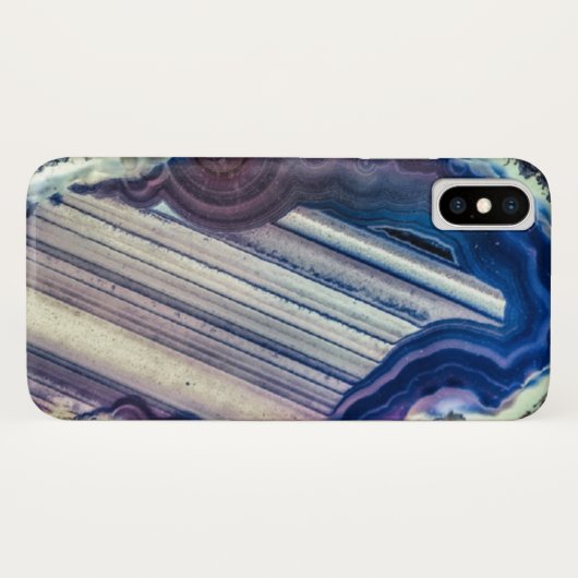 Gehäuse aus Mineralsteinen, blau und weiß Case-Mate iPhone Hülle (Rückseite (Horizontal))