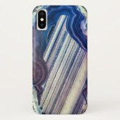 Gehäuse aus Mineralsteinen, blau und weiß Case-Mate iPhone Hülle (Rückseite)