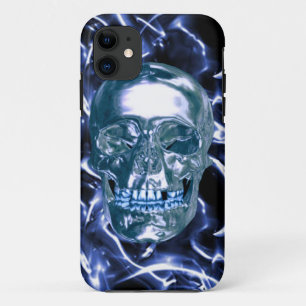 Gehäuse des elektrischen Blue Chrome Skull iPhone  Case-Mate iPhone Hülle