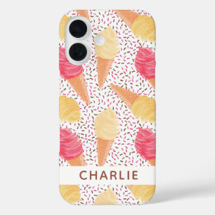 Gehäuse für das Ice Cream Pattern individuelle Nam iPhone 16 Hülle