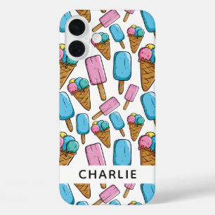 Gehäuse für das Ice Cream Pattern individuelle Nam iPhone 16 Plus Hülle