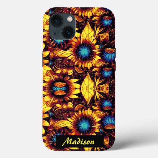 Gehäuse für helle Sonnenblumen-Case für iPhone-Mat Case-Mate iPhone Hülle (Rückseite)