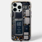 Gehäuse für iPhone-Komponenten - Futuristische Tec Case-Mate iPhone Hülle (Rückseite)