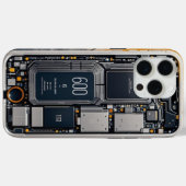 Gehäuse für iPhone-Komponenten - Futuristische Tec Case-Mate iPhone Hülle (Rückseite (Horizontal))