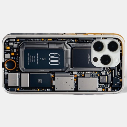 Gehäuse für iPhone-Komponenten - Futuristische Tec Case-Mate iPhone Hülle (Rückseite (Horizontal))