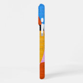 Gehäuse für lebendige geometrische Ziegelwand iPhone Hülle (Linke Seite)