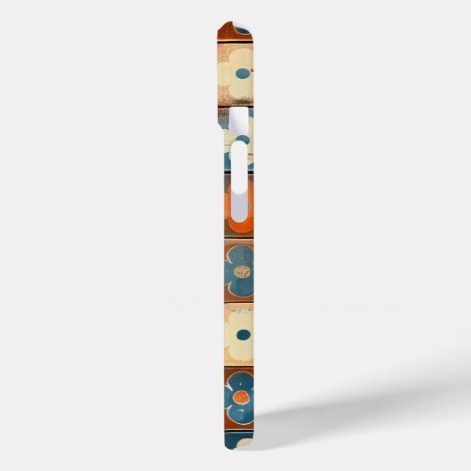 Gehäuse für Retro-Blume-Fliesenmuster Case-Mate iPhone Hülle (Rückseite / Links)