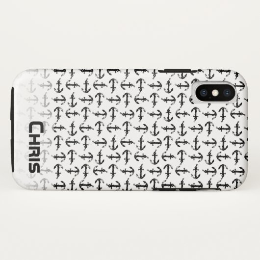 Gehäuse für schwarz-weiße Mobiltelefone Case-Mate iPhone Hülle (Rückseite (Horizontal))