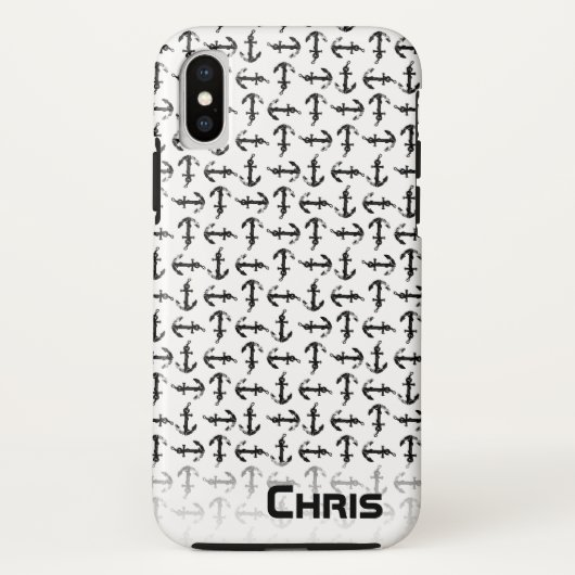 Gehäuse für schwarz-weiße Mobiltelefone Case-Mate iPhone Hülle (Rückseite)