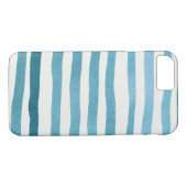 Gehäuse für Wasserfarben mit blauem Streifen Case-Mate iPhone Hülle (Rückseite (Horizontal))