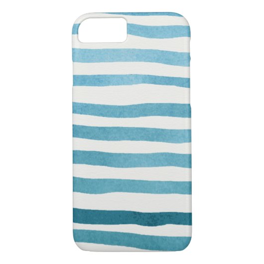 Gehäuse für Wasserfarben mit blauem Streifen Case-Mate iPhone Hülle (Rückseite)