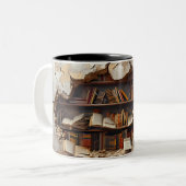 Gehäuse in der virtuellen Bibliothek im 3D-Stil Zweifarbige Tasse (Vorderseite Links)
