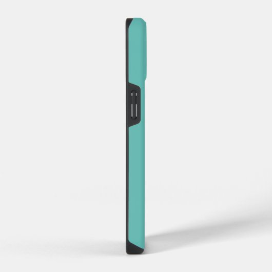 Gehäuse Minze und Blauer Farbblock iPhone Hülle (Rechte Seite)