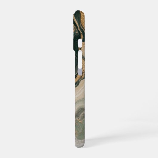 Gehäuse mit grünem Marmormuster iPhone 16 Hülle (Linke Seite)