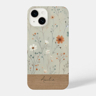 Gehäuse mit personalisierter Wildblume iPhone 14 Hülle