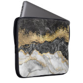 Gehäuse-Sieb aus schwarzem Marmor Laptopschutzhülle (Vorne Rechts)