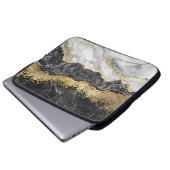 Gehäuse-Sieb aus schwarzem Marmor Laptopschutzhülle (Vorne Knopf)