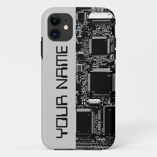 Gehäuseseite grau B & W 2 "Name" iPhone Case-Mate iPhone Hülle (Rückseite)